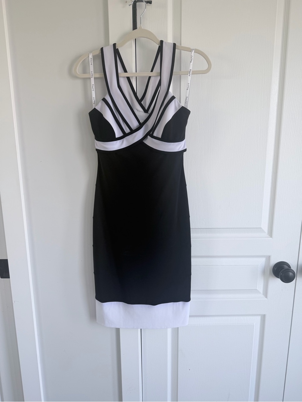 Joseph Ribkoff Black and White Sleeveless Dress